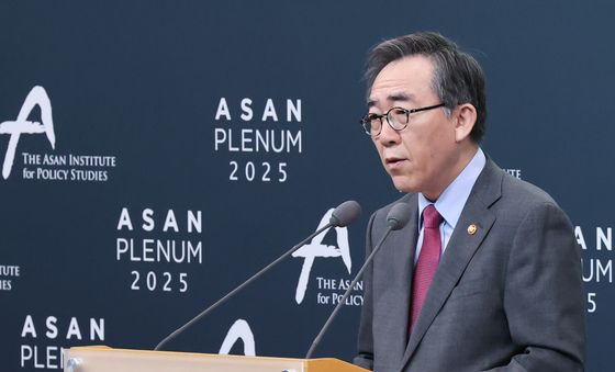 아산 플래넘 축사하는 조태열 외교부 장관