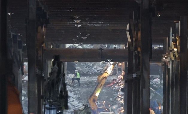 공사중인 영동대로 지하공간