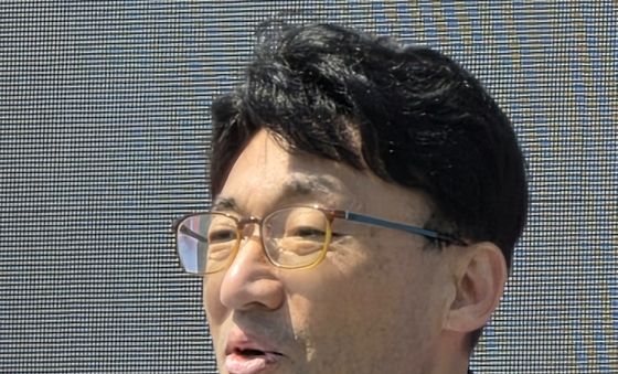 LG여성배구대회 개막선언하는 강민석 LG이노텍 부사장