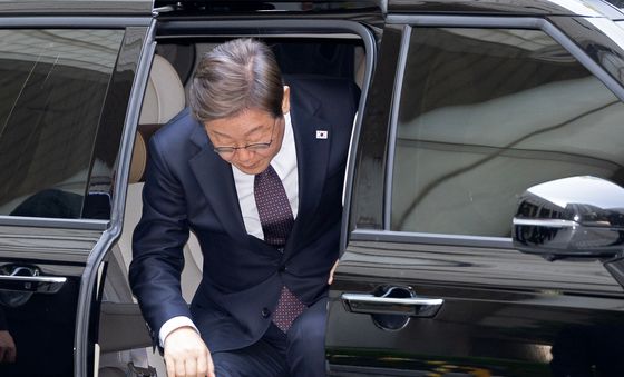 법원 출석하는 이재명 후보