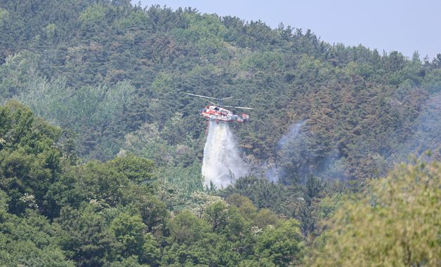 '대구 산불' 주불 진화…잔불 진화 총력