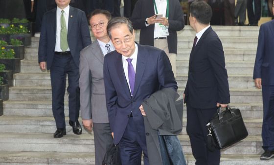 정부서울청사 한덕수 대통령 권한대행