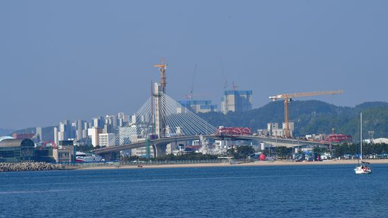 포항 동빈대교 6월 초 상반 연결