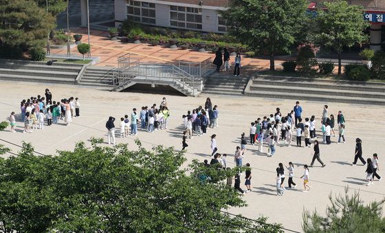 불이 나면 운동장으로 대피