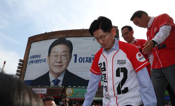 유세 마친 김문수 후보