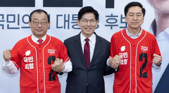 이정현·김기현 '국민의힘 공대선대위원장 위촉'