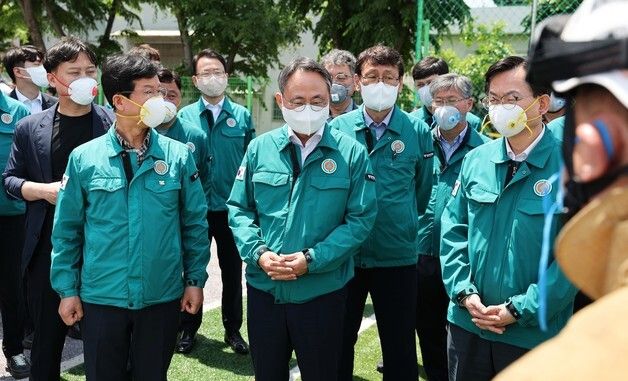 고기동 직무대행,금호타이어 광주공장 화재 현장 점검