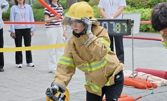 롯데물산 '2025 소방경진대회' 개최