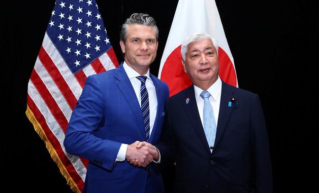 [포토] 싱가포르에서 만난 미일 국방장관