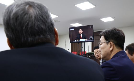 단일화 촉구 단식 돌입한 권성동 원내대표