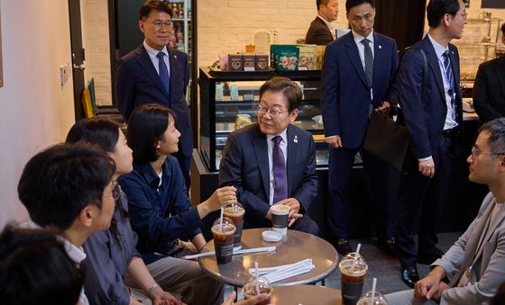 출입기자단 만난 이재명 대통령