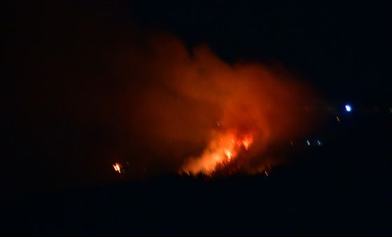 포항 칠포 곤륜산 불길