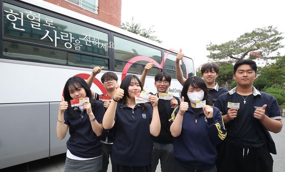 헌혈 동참한 대구 현풍고 3학년
