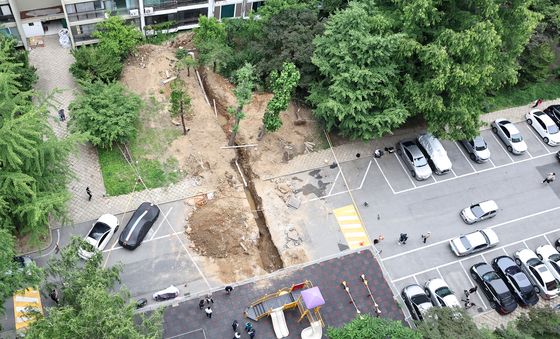 서울 은마아파트 가스배관 공사현장서 매몰 사고