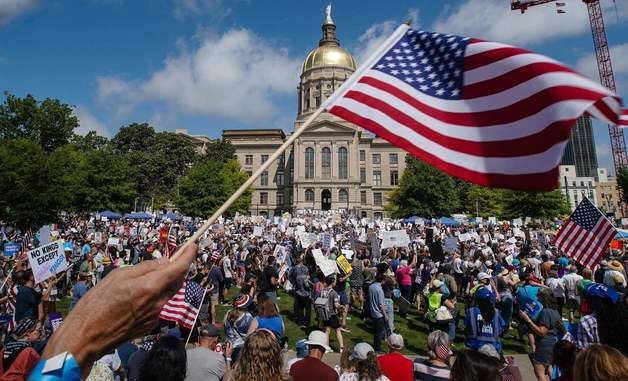 [포토]'노 킹스'(No Kings) 미 전역서 트럼프 반대시위