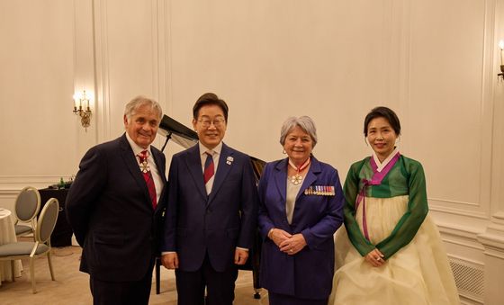 이재명 대통령 부부 '메리 사이먼 캐나다 총독 부부와 함께'