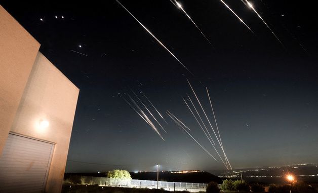 [포토] 이란 미사일 요격하는 이스라엘 방공망