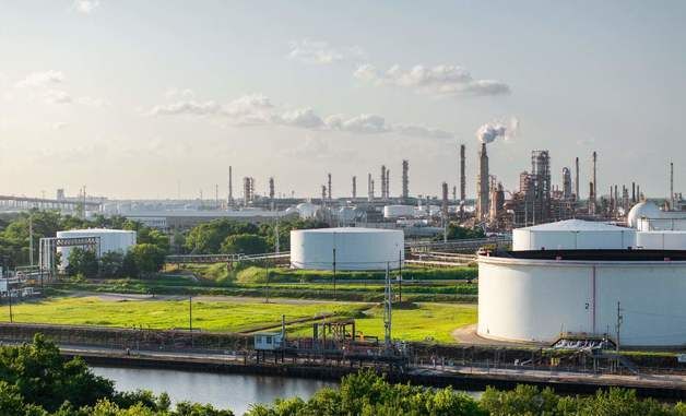 [포토]중동 전쟁 위기 속 미국 휴스턴의 정유 공장