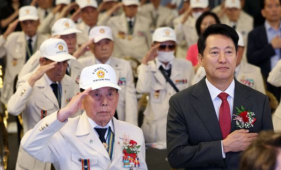 6·25전쟁 참전유공자 위로연 참석한 오세훈 시장