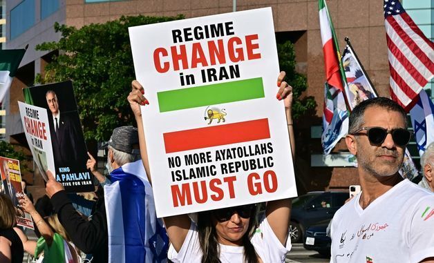 [포토] 이란 정권 교체를 주장하는 미국 시위대