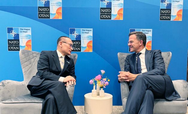 NATO 사무총장과 면담 갖는 위성락 국가안보실장