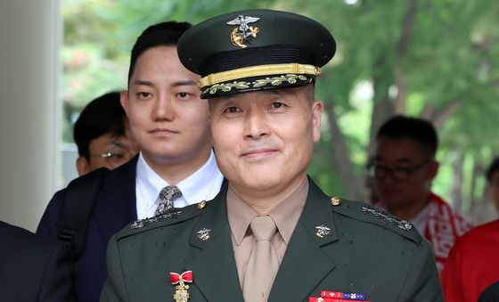 박정훈 대령, 법원 출석