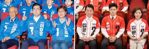 출구조사 결과에 엇갈린 표정