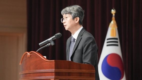 취임사하는 임승관 질병관리청장