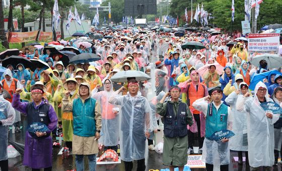 총파업대회 연 민주노총