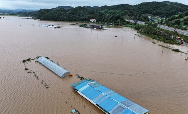 물에 잠긴 농경지