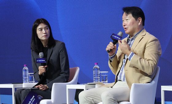 제48회 대한상의 하계포럼에서 발언하는 최태원 회장