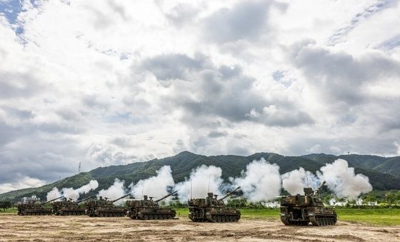 육군 수도군단 통합 포탄 사격 훈련