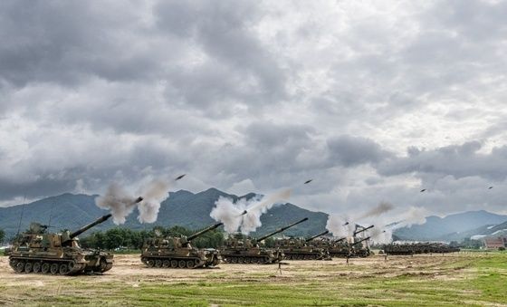 육군 수도군단 통합 포탄 사격 훈련
