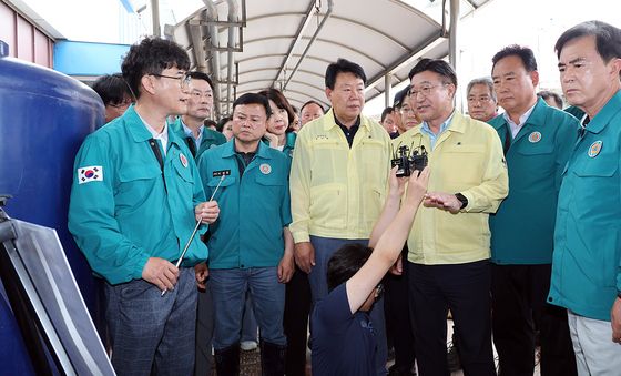 호우피해 현장 점검하는 윤호중 행안장관