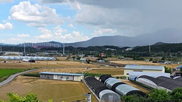 토사 뒤덮인 세교리 마을