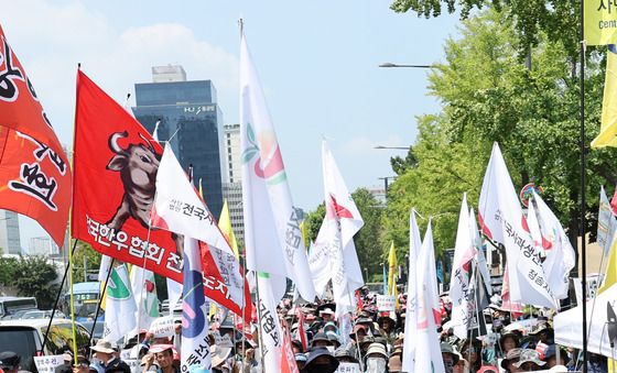 살기 위해 나섰다…폭염 속 농민들의 외침