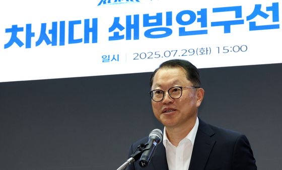 인사말하는 김희철 한화오션 대표이사