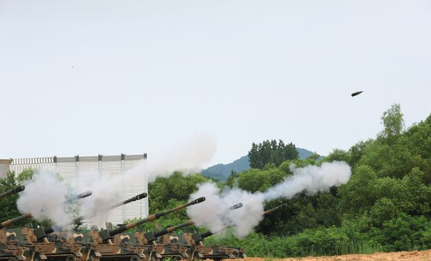 11사단, K9A1 자주포  포탄 사격 훈련