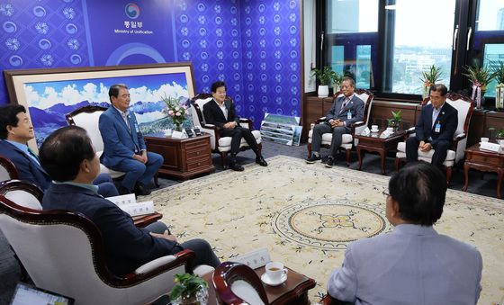 정동영 통일부 장관, 개성공단기업협회 회장단 면담