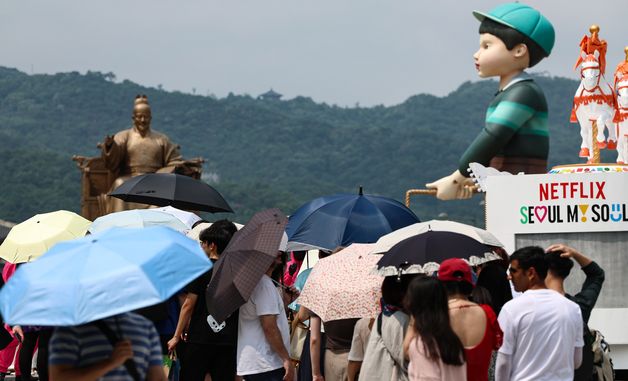 뜨거운 날씨에도 오징어게임
