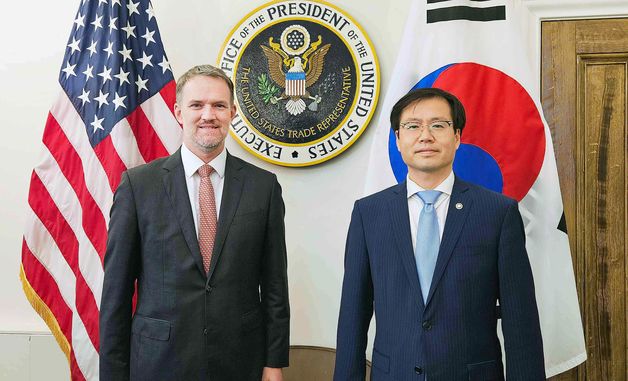여한구 통상교섭본부장, 미국무역대표부(USTR) 대표 면담