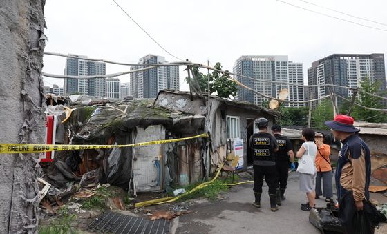 불에 탄 구룡마을