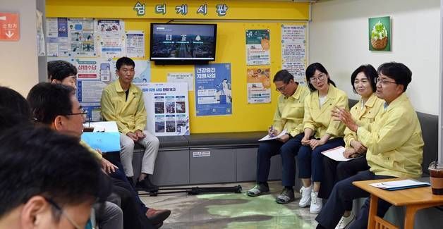 김광용 재난안전관리본부장, 이동노동자 쉼터 현장 점검