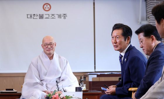 정청래, 조계종 총무원장 예방…불교계 현안 청취
