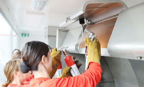 티웨이항공 '크루클래스' 화재진압 훈련