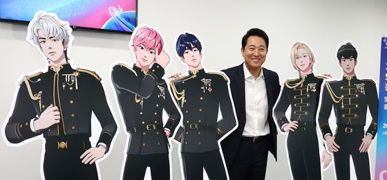 오세훈 시장, 버추얼 아이돌 '플레이브'와 함께