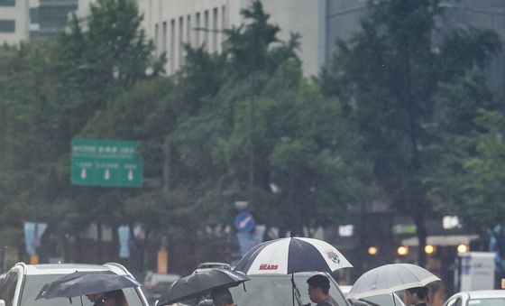 장맛비 내리는 출근길