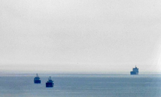 해무 낀 포항 앞바다