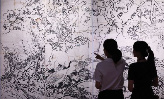 최초 공개된 백학도 초본