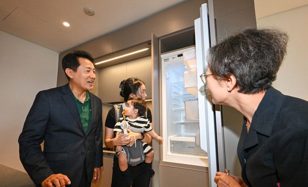 주거용 오피스텔 내부 둘러보는 오세훈 서울시장